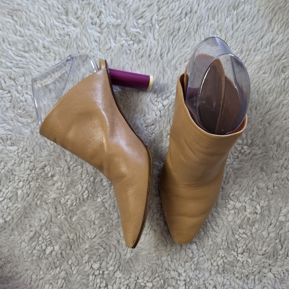 Vetements Demna Gvasalia Lighter Heel Mules Shoes Women's 38 Pink Light Brown